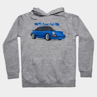 supercar 911 carrera rs turbo 1972 blue Hoodie